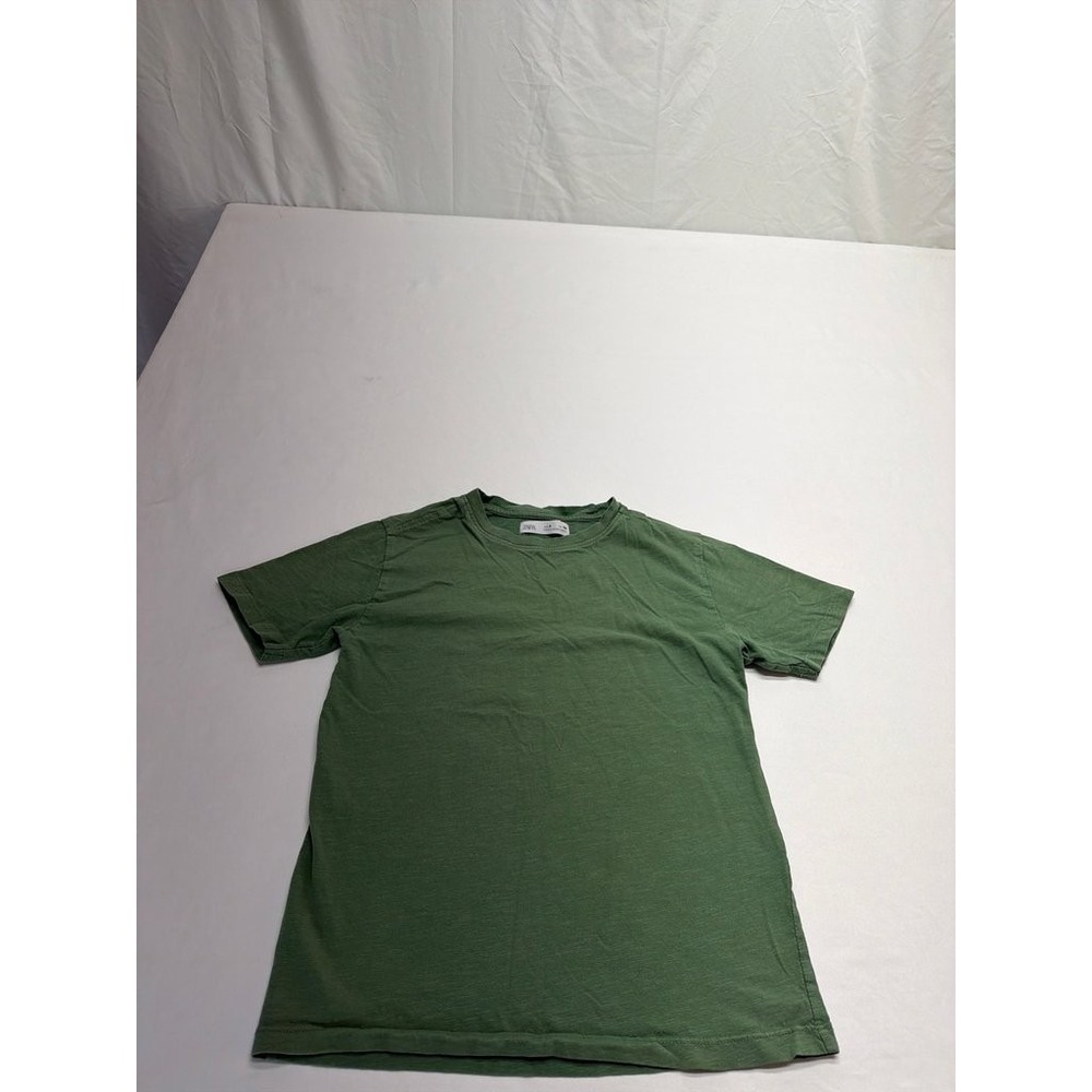 Zara Green Short Sleeve T-Shirt Casual Cotton Top Kids Size 9